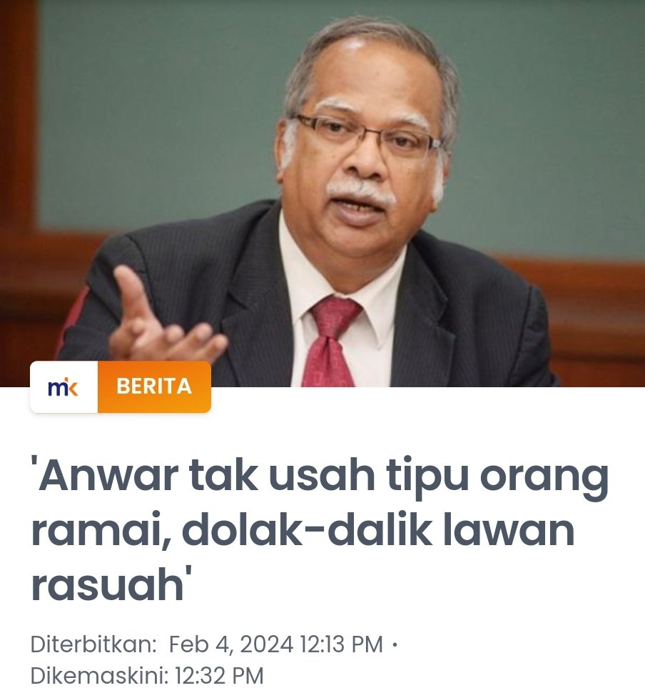 Solisidtor's tweet photo. Agree. Anwar has lost his moral standings to talk about fighting corruption. https://t.co/u1toKq55VD