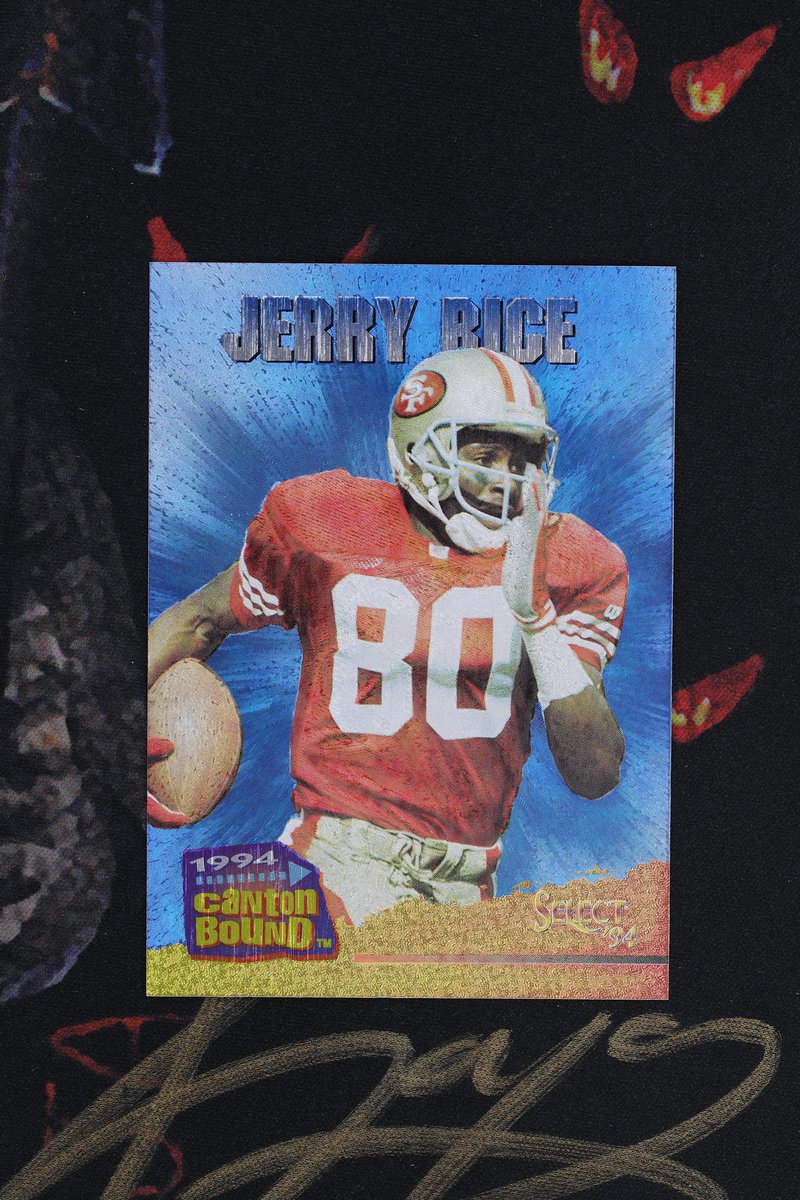 tjsloop's tweet photo. Rice/Montana, Rice/Young and Rice/Dufex are 3 of the greatest combos in NFL card history. 11 years before he retired we all knew @JerryRice was Canton Bound, the Gretzky of football. #collectableaday https://t.co/LiB0LSfHJE