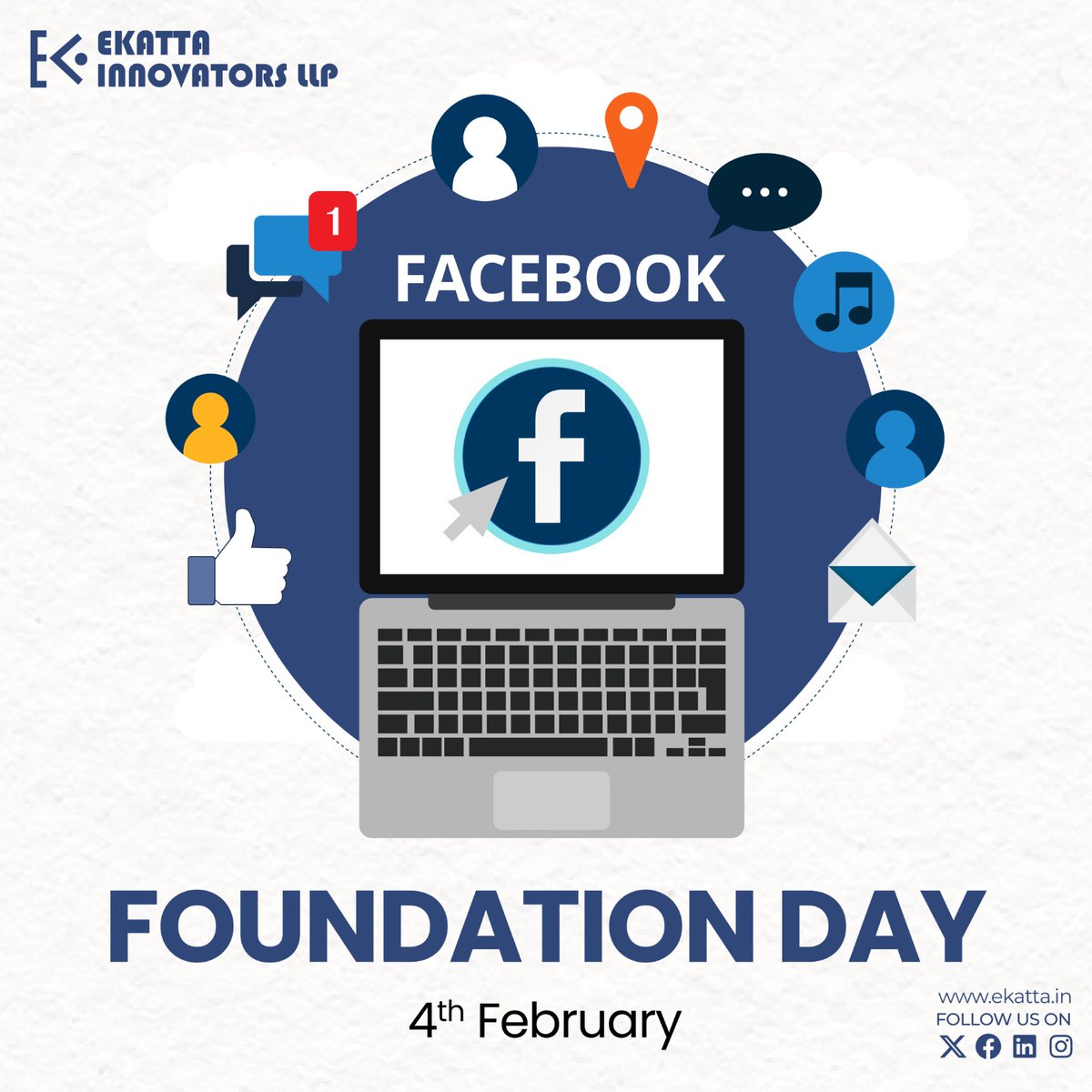 Ekatta2's tweet photo. To the place where likes turn into love and friends turn into family—Happy Foundation Day, Facebook! Here's to many more years of connection and community. 🎊❤️
.
.
.
 #FacebookAnniversary #digitalfamily #ekatta #ek #ekattainnovators #ekattainnovatorsllp #facebook #fb https://t.co/zmqPhwRhWS