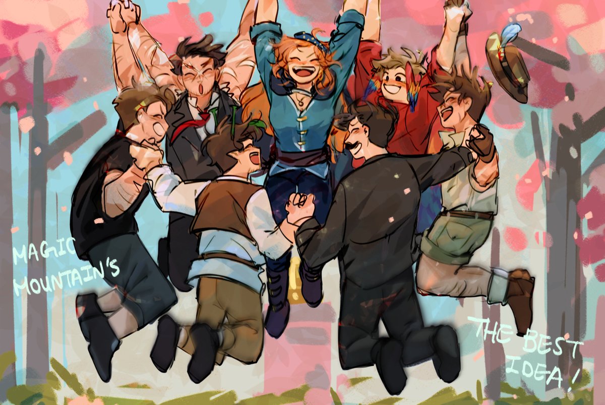 isjaszzz's tweet photo. 🌸🪄⛰️

This time with everyone :D 
(pls untag!!)
#Hermitcraftfanart #HermitcraftSeason10 https://t.co/O1ceagD6mG