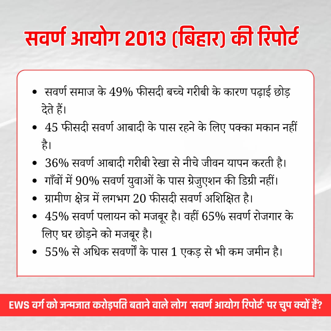 amikesh_mishra's tweet photo. EWS आरक्षण आर्थिक रूप से गरीब वर्ग को दिया गया है लेकिन उस गरीब के लिए सरकार
1-:ना तो न्यूनतम अंक में छूट 
2-:ना तो फीस में कोई छूट देती है,
3-:ना उम्र सीमा में कोई छूट,
#JusticeForEWS @NitishKumar @PMOIndia @narendramodi @ews_army @ewsunionbihar @DevrajDeora_ @VijayKrSinhaBih https://t.co/NONHeDu8qL