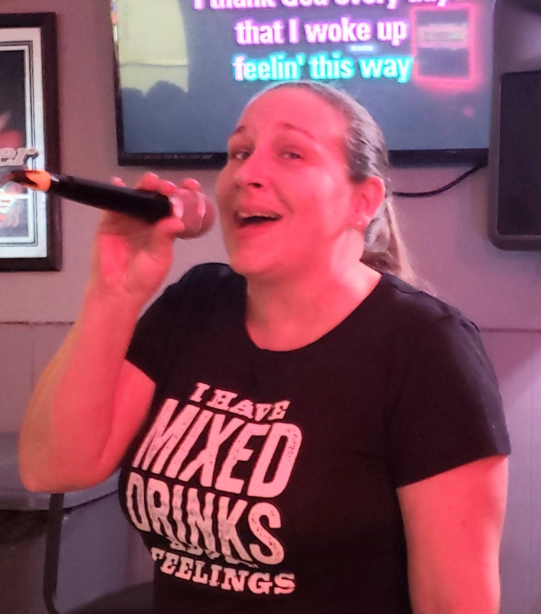 NeonSerenade's tweet photo. Liz singing with 3 Shot Karaoke tonight at The Club At The Legion https://t.co/27kqi8idVl