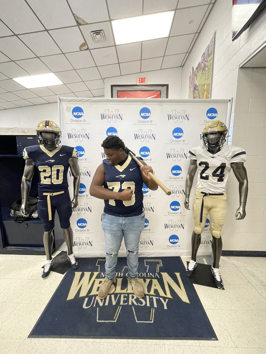 I had an amazing visit at @NCWesleyanFB thanks to @Aeonblake12 and all of the other coaches and staff @CoachMcKinneyJr @LHSPirateFball @CoachMcFatten @CoachDougTaylor @joshsheri_