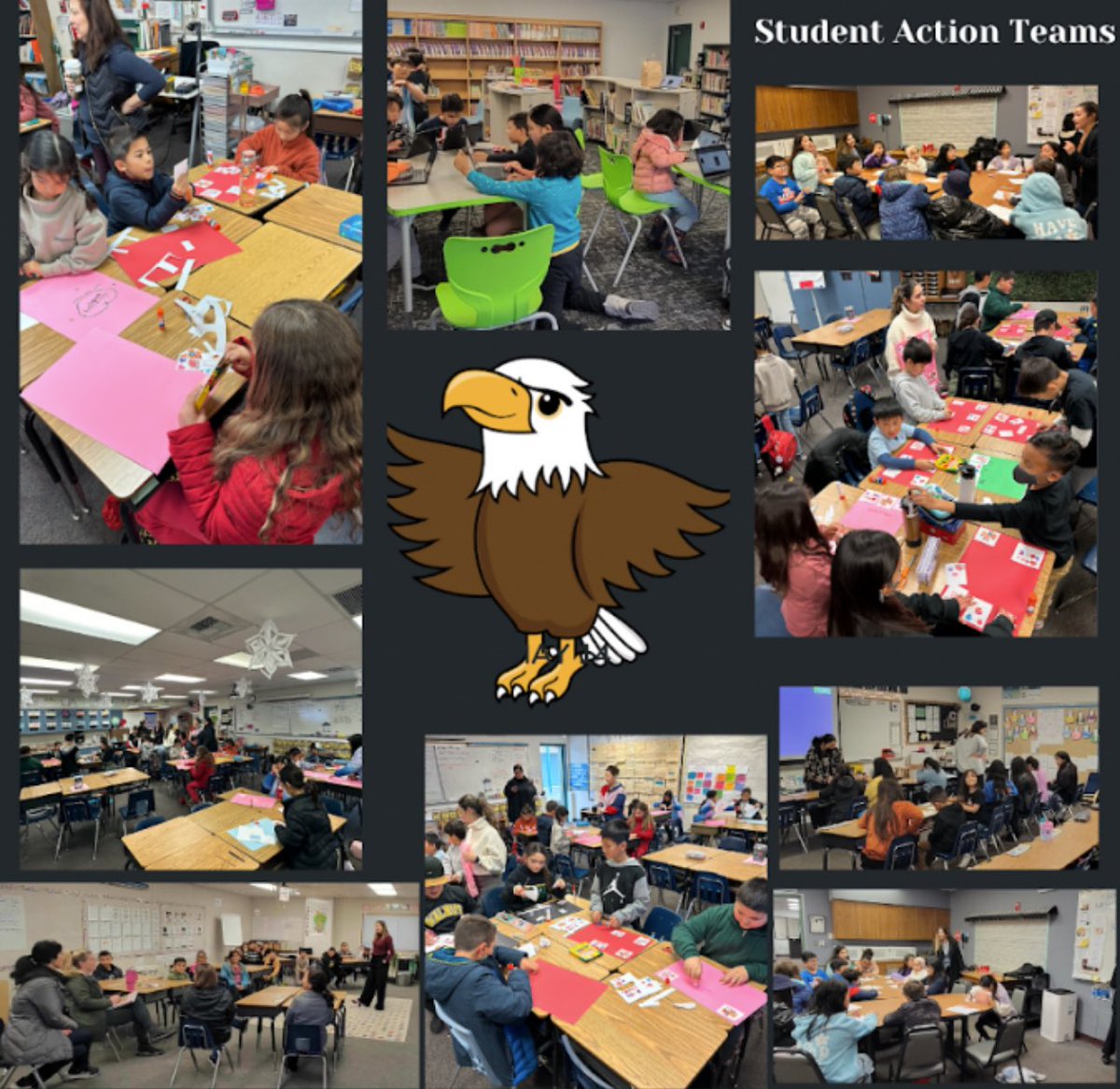 EvergreenWVUSD's tweet photo. "Evergreen's LIM journey in full swing! With 7 Student Action Teams and 15 dedicated staff facilitators! Thrilled that all 35 certificated staff joined last week's action team meetings to dive deeper into the process and amplify their voices! #Evergreat @leaderinme @WVUSD_Tweet https://t.co/u1YNZQ2eU2