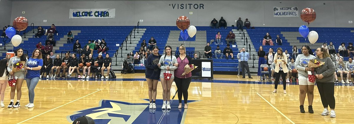 Tonight at the Lobo Den: Senior Night. Coach Amen, coaching staff, and Varsity BBall girls also gave gift bags to the Lockart seniors and were recognized. #The LoboWay
#WeAre3D <a href="/CoachCCastillo/">Chris Castillo</a> <a href="/LadyLobo_Hoops/">Lady Lobo Basketball</a> <a href="/CoachLMoffett/">Lance Moffett</a> <a href="/DustyGibbs18/">Dusty Gibbs</a>