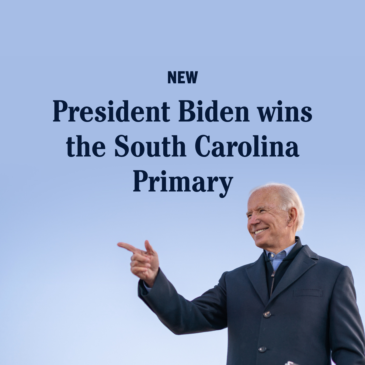 TheDemocrats's tweet photo. President Biden has won the first in the nation primary. https://t.co/3AkTCdjb6O