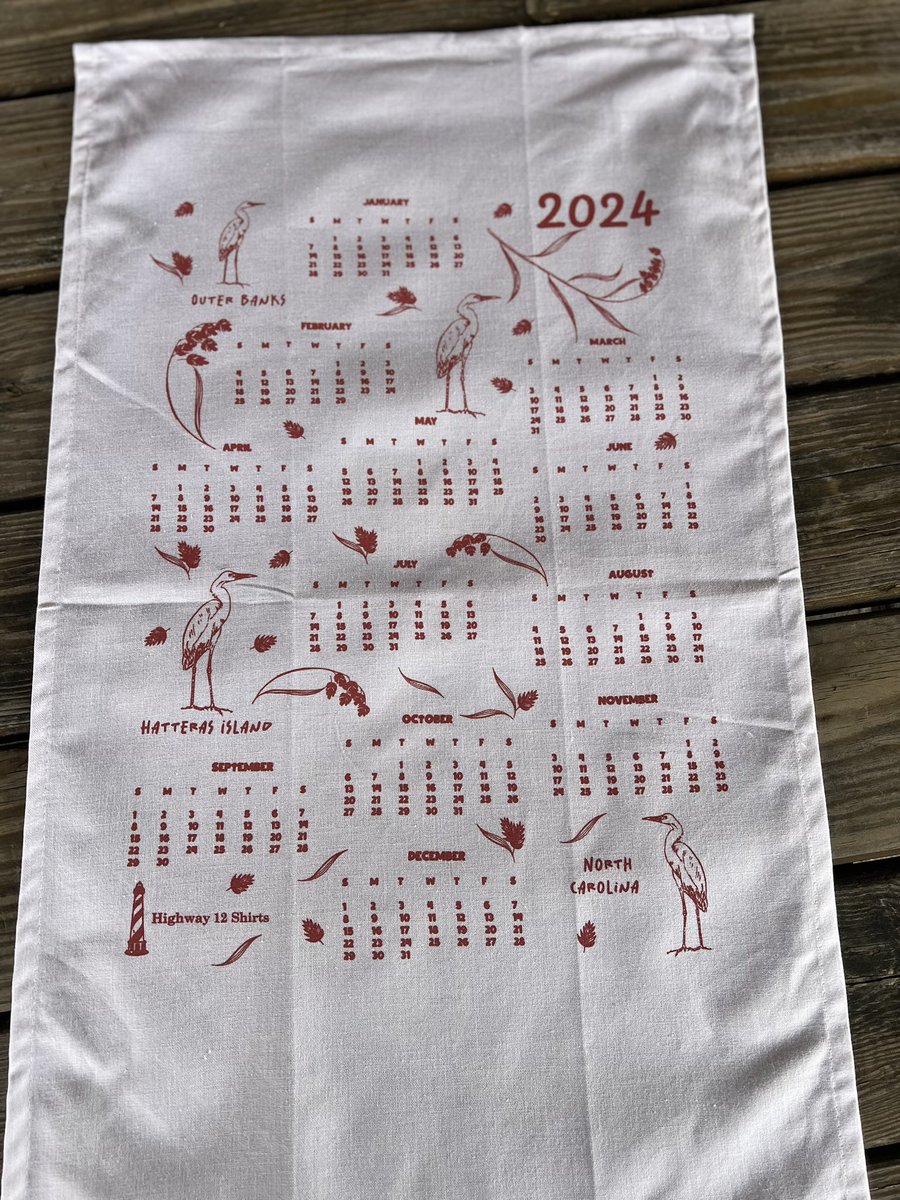 Capture 2024 as a memory for those special occasions. Here’s our kitchen towel. highway12shirts.com/products/kitch… #Memories   #coastalnc #nccoast #coastallife #coastalliving #discovercarolinas #onlyinnorthcarolina #ncbeaches