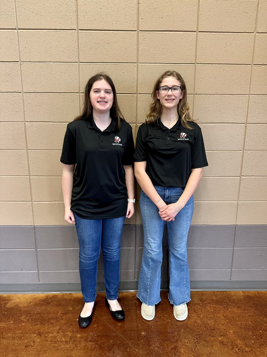 corinthband's tweet photo. CHS Band Students Josh Cumberland, Isaac Cavanaugh, Wyatt Murphree, Ciara Smith, Kayleigh Smith, and Rachel Williams along with CMS Band Students Kate Frame and Abigail Presley were selected to participate in the NEMBDA District Honor Band this weekend. https://t.co/yG4EaRsfEW