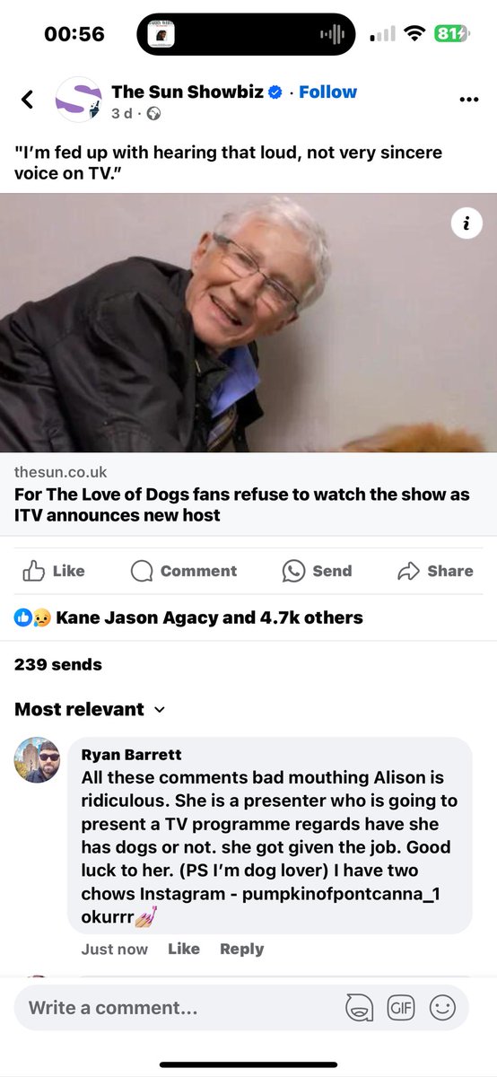 Barrett_1992's tweet photo. @AlisonHammond I wish you all the best!! With your new job! 🐾🖤 https://t.co/Ep2uthzipU