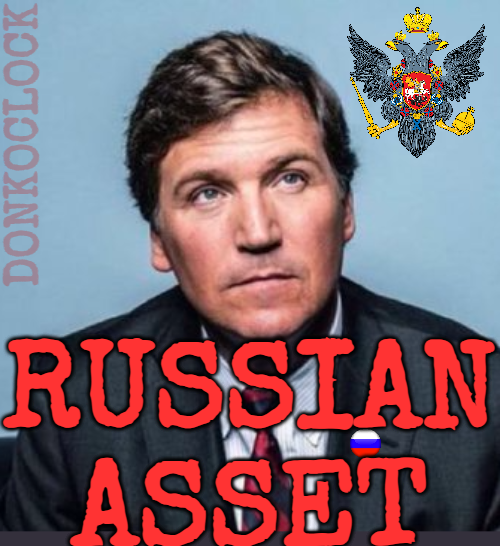 Tucker Carlson should be refused entry back into the US. #Traitor 

He spews Russian propaganda & belongs in Moscow. 
#TakingDownTrump

Repost ♻️ and Drop a Heart 💙 if you think so too! #Russia