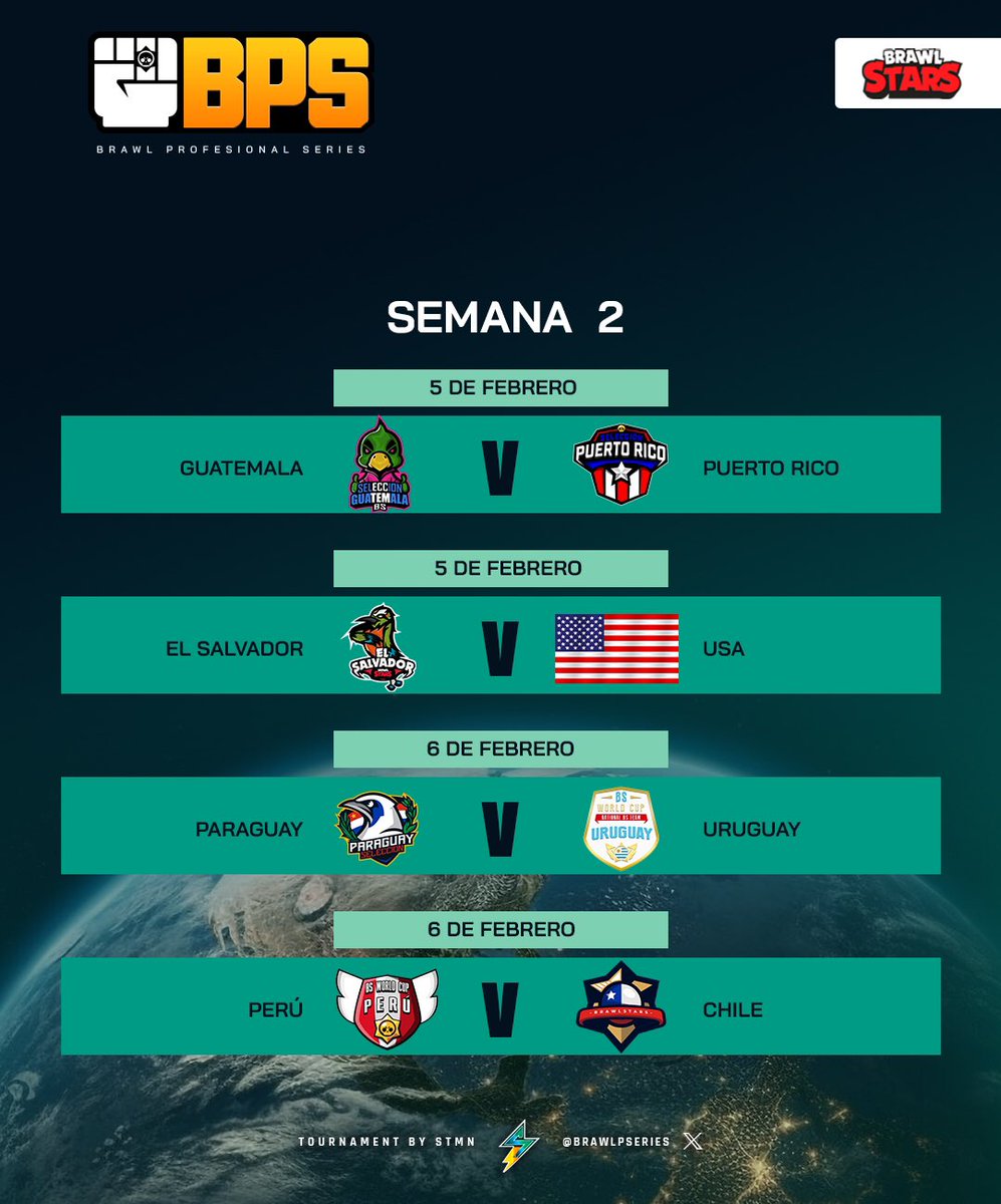 #BPS • CALENDARIO 📅 

La SEMANA 2 de competencia tendrá los siguiente partidos 🔥

¿Quiénes conseguirán la victoria? 🤔