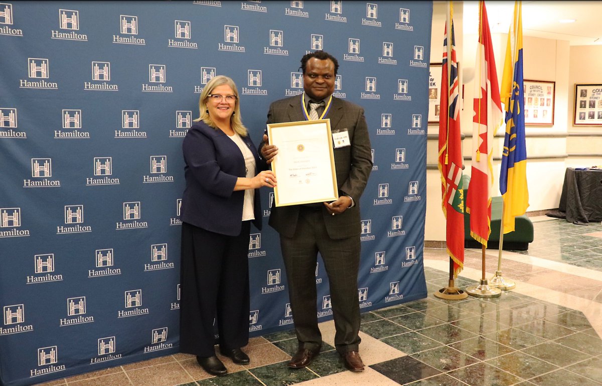 Paize Usiosefe, founder, Hamilton Black film Festival is named to the Order of Hamilton. Thank you city of Hamilton, Mayor Andrea Howarth for a wonderful ceremony.
