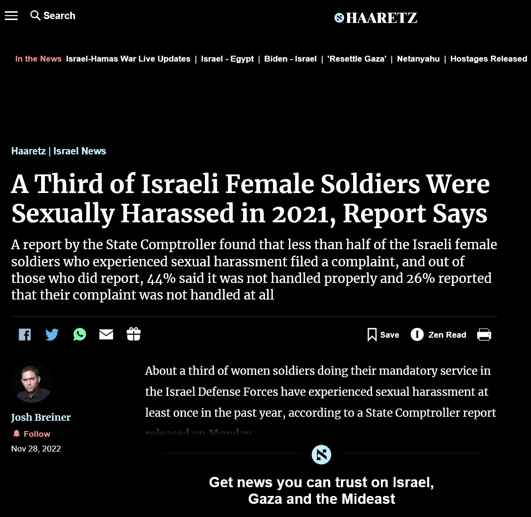 FrankDamage's tweet photo. @leftyvegan @briebriejoy @rdsathene Written like a TRUE journ... er.. ZIONIST. Love they way they all project that EVERYONE ELSE are the "animals"
This is the kind of blatantly biased b.s. we're subjected to in the U.S. Ironically, Israeli journalists &amp; papers often print the truth, even if it takes a follow up https://t.co/eydIScQPE8