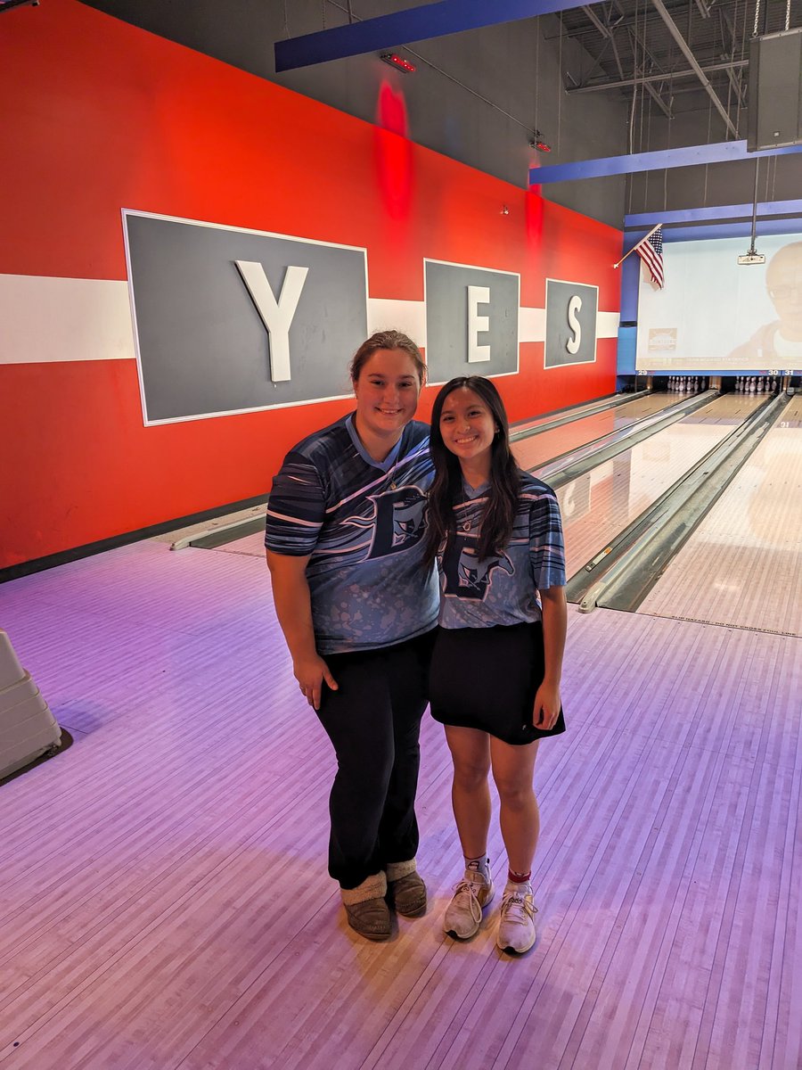 DGSBowling's tweet photo. Couldn't be more proud of these 2 girls for grinding through a tough day on the lanes and qualifying for sectionals.  Great work ladies and good luck next week!!  @DGSSports #dgspride https://t.co/CrxpWFniDS