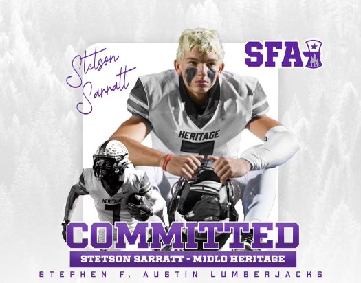 Committed!!!
<a href="/SFA_Football/">Lumberjack Football</a> <a href="/CoachCarthel/">Colby Carthel</a>