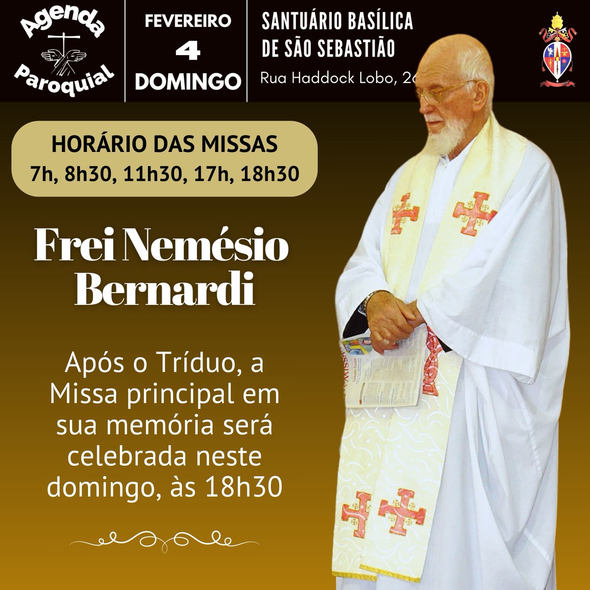 CapuchinhosRJ's tweet photo. #freinemésio #triduo #servodedeus #missas #capuchinhosrjes #pascomrj https://t.co/BGbBj5jsPA