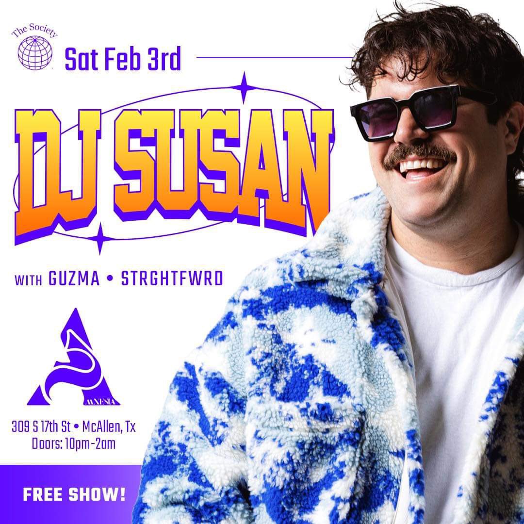 Opening up for the one and only <a href="/djsusanmusic/">DJ Susan</a> tonight at Amnesia (DT McAllen). It’s a free show, limited RSVPs remaining tho so get there early, we’re on from 10:00pm-11:00pm 😉

RSVP: Discovertwoeleven.com/discotech
