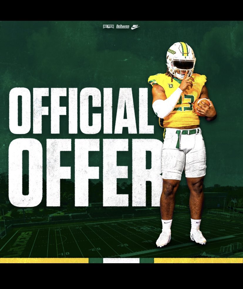 barker_obrian's tweet photo. After a great visit today @BelhavenFB I’m excited to announce I’ve been offered a spot to continue my academic and athletic career @BelhavenU . Thank you @Brade_Ice @MAsagunla and @Coach_CDN2 for the hospitality and opportunity!! https://t.co/qLoPO4K98B