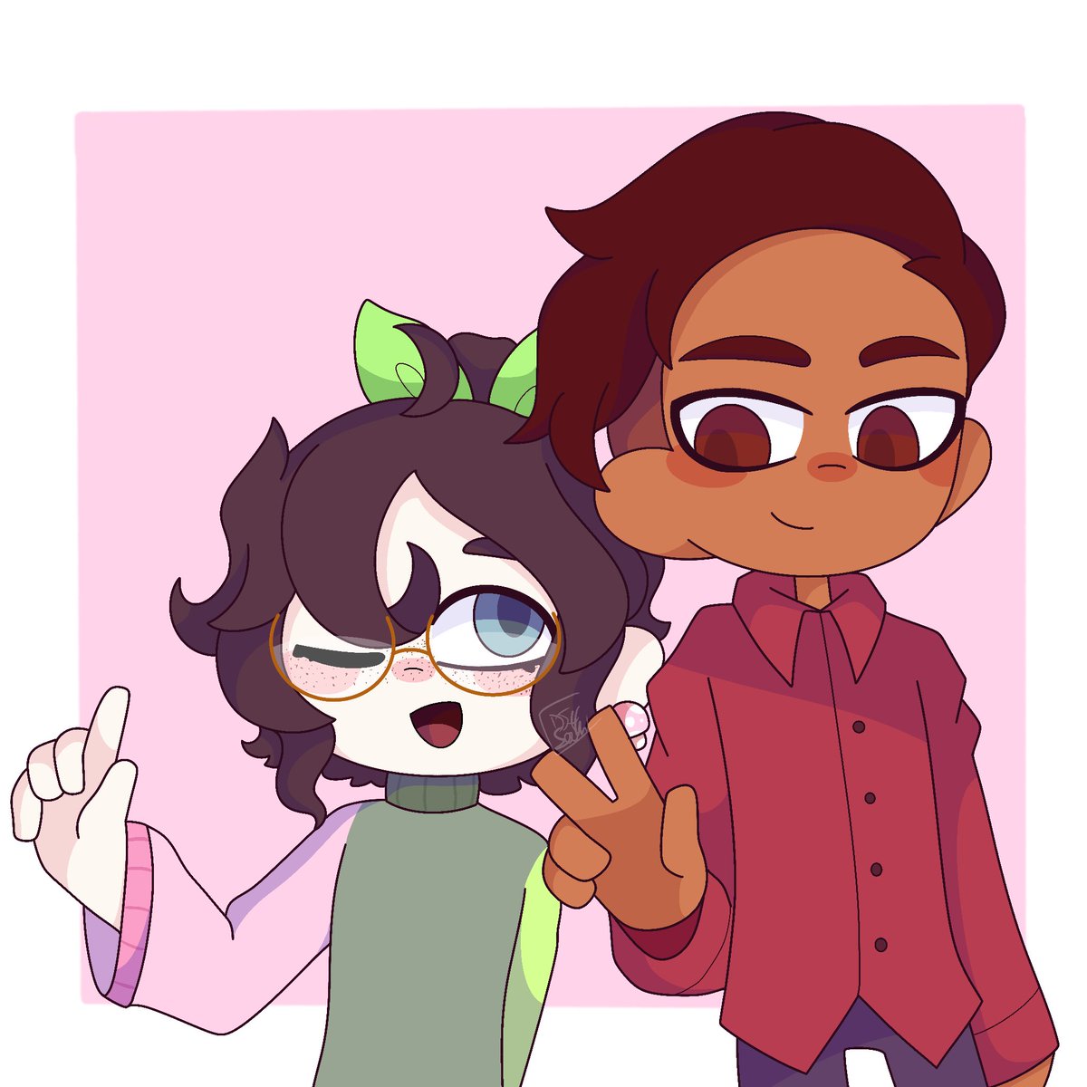 APeonySeapie's tweet image. Maxxflow month: Day 3 

“Irl sonas” 

❤️💚 I should practice drawing humans more XD 

#DJSeaflow #Maxxflow