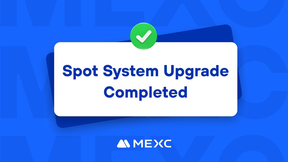 MEXC has completed the spot system upgrade on 4 February 2024 (UTC). All affected services have returned to normal.

🔗 mexc.com/support/articl…