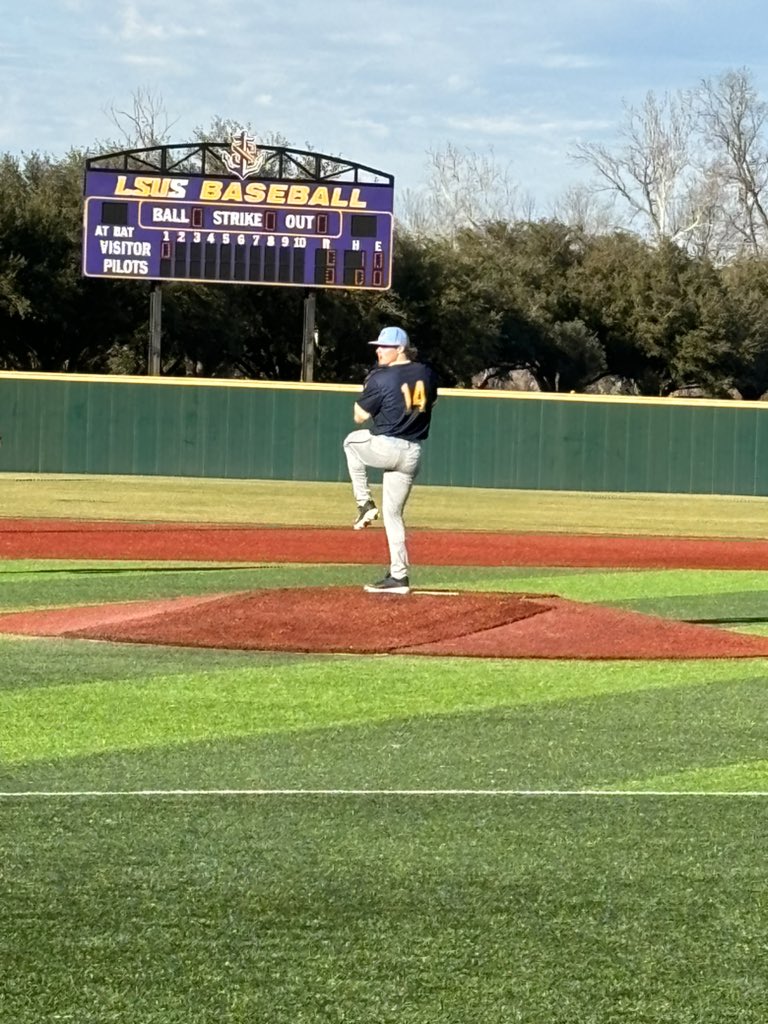 Not the result the team wanted, but… facing the #5 team in the country Eli went 5IP, 1ER, 0BB, 2Ks in <a href="/RUBaseballAAC/">Reinhardt University Baseball</a>’s first game of the year. Had a 3-1 lead after he finished the 5th. Lost 4-5 on a walk-off in the 9th. 

On to the Southeast Rumble against another top 10 team!