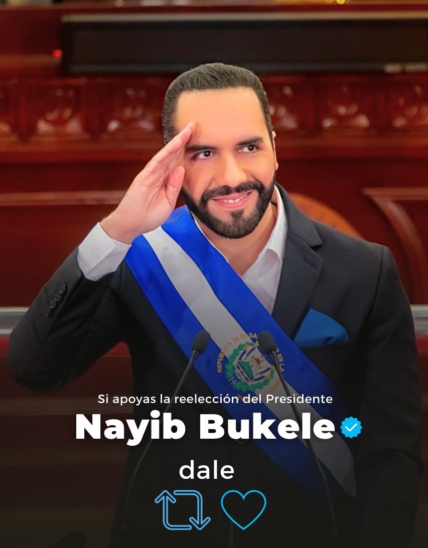 ¿ Apoyas la reelección del Presidente <a href="/nayibbukele/">Nayib Bukele</a> ?