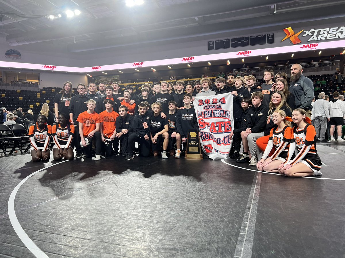 ryantimmerman3's tweet photo. Sergeant Bluff-Luton, 2023-24 dual team tournament runner-up in Class 2A

20-1 dual record for the season.

#iahswr https://t.co/rfu4dIrVTs