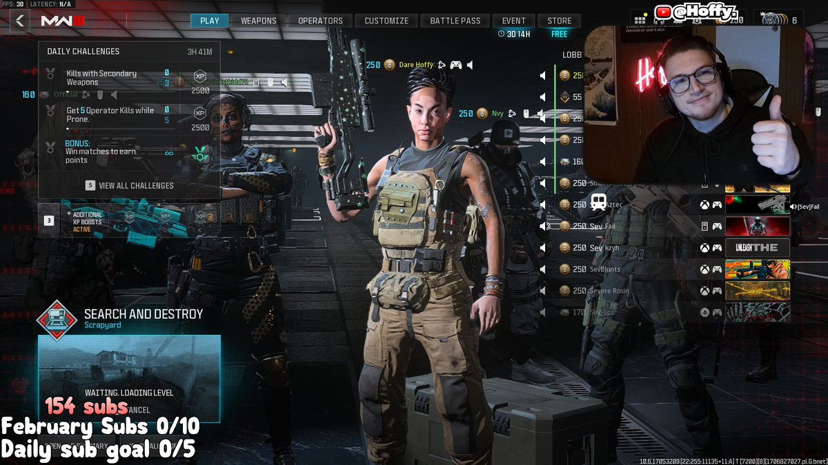 S&amp;D Sniping and hanging out (: 

any support is greatly appreciated!
- Kick.com/Hoffy -