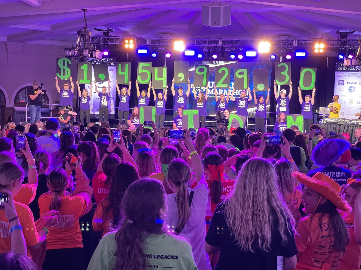UIchildrens's tweet photo. $1,454,929.30 raised by @UIDM! Thank you to everyone who participated in #DanceMarathon to support our pediatric patients and their families. We are grateful for your support!💛 https://t.co/VwoFS0qxTc