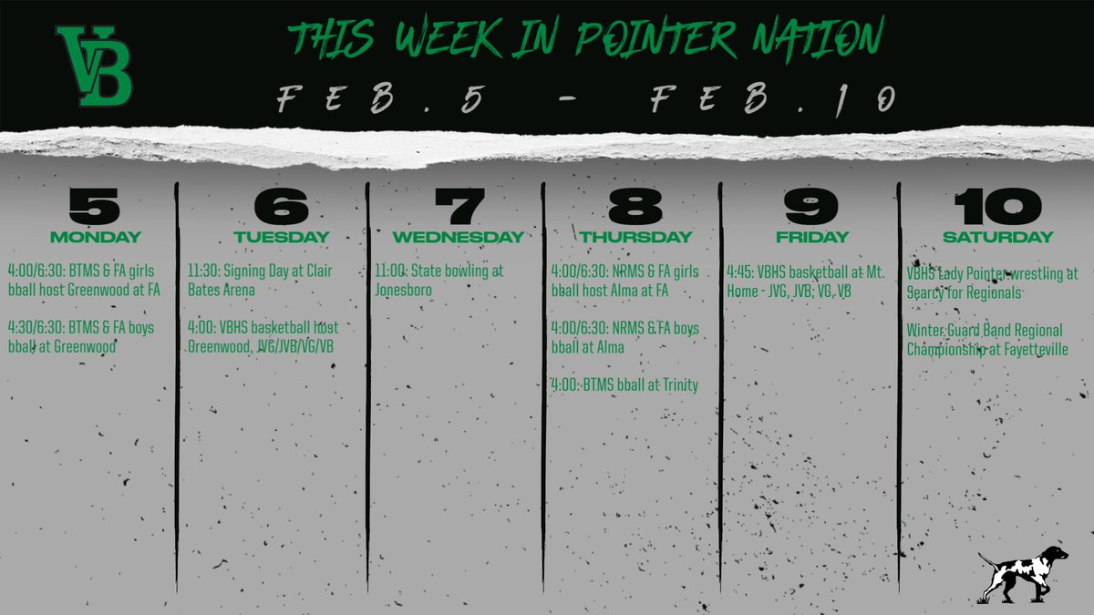 VBSDActivities's tweet photo. This Week in #PointerNation! https://t.co/L42vZfxtwf