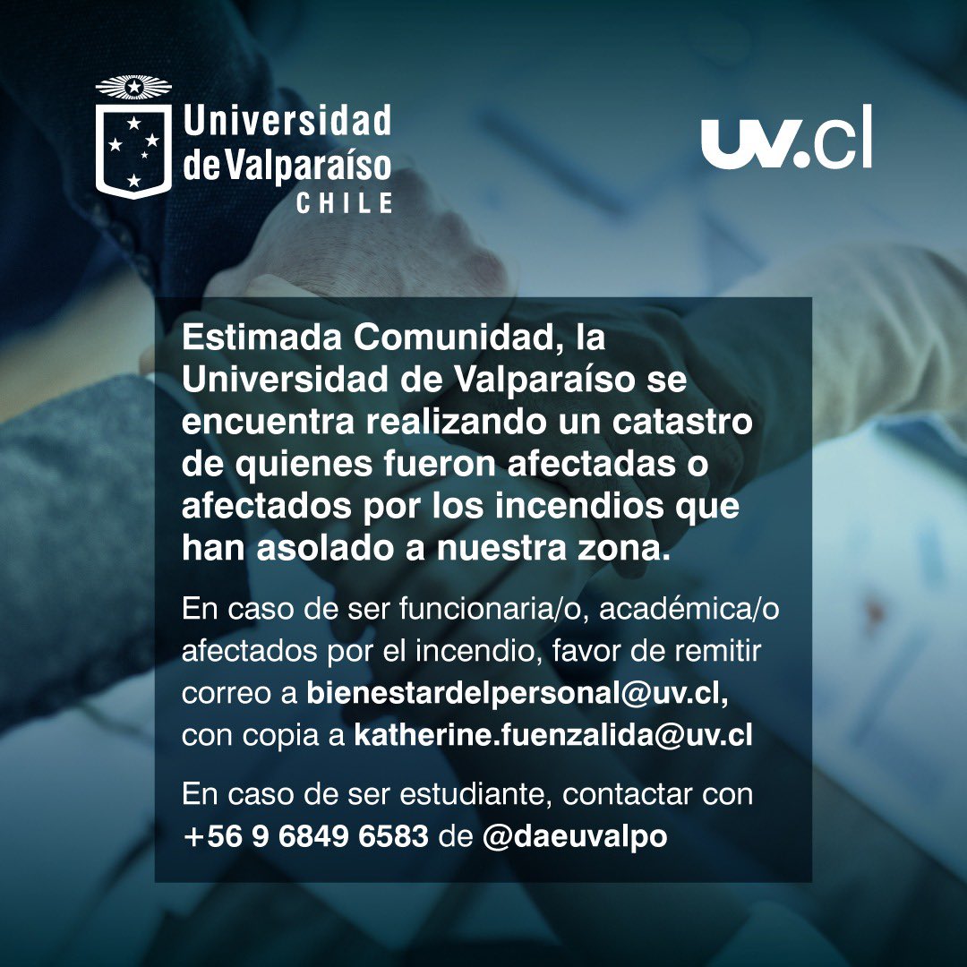 uvalpochile's tweet photo. ¡Favor difundir! https://t.co/QuwkuCUVnY