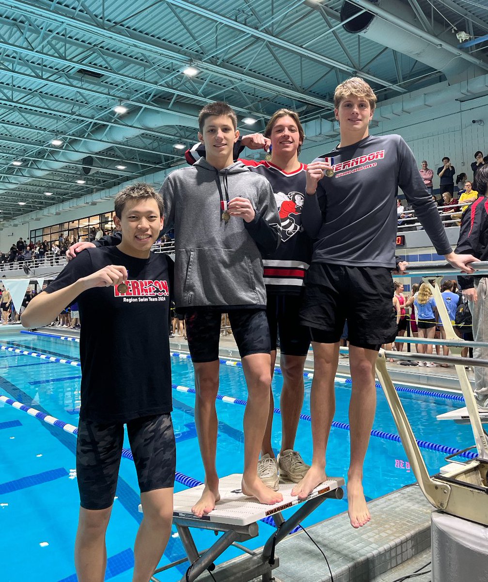 Swimming Northern Region: 
CJ Ho, Kellan Rayson, Liam Rayson &amp; Rian Graham 3rd Place 400 Free Relay!
