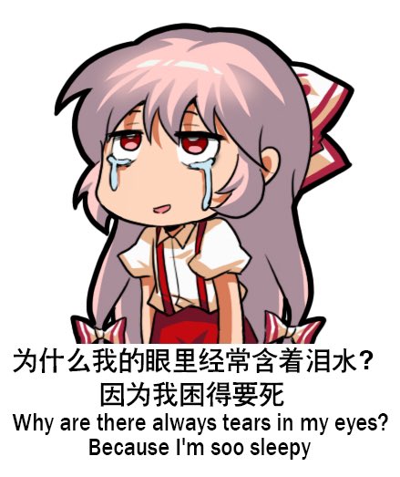 藤原妹紅 「Why are tears always shining in my eyes,」|上官绯樱のイラスト