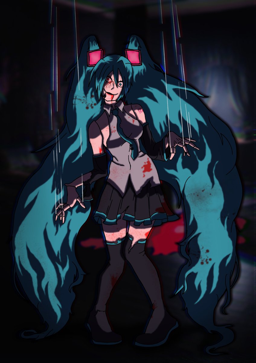 ghost14scary's tweet photo. #HatsuneMiku inspired by the trend and by #PoppyPlaytimeChapter3 #PoppyPlaytimefanart https://t.co/H0X8XmRNJd