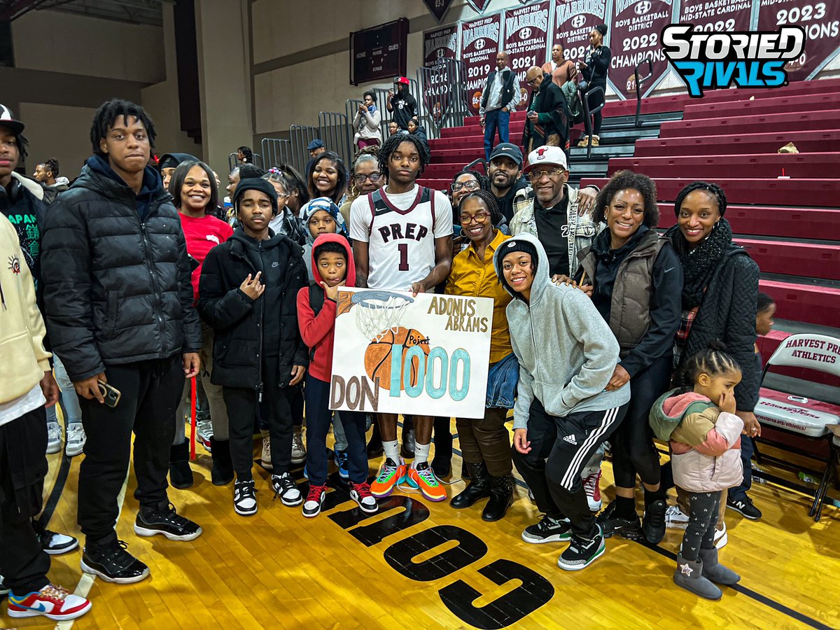 Storied RivalsĀ® (@storiedrivals) on Twitter photo Congrats to <a href="/hp_boysbball/">Harvest Prep Boys Basketball</a> Senior <a href="/d0nn_15/">abrams adonus</a> on reaching 1,000 career points!!
Abrams surpassed the milestone in the 4th quarter and becomes the 4th Warrior to reach this mark Congrats to <a href="/hp_boysbball/">Harvest Prep Boys Basketball</a> Senior <a href="/d0nn_15/">abrams adonus</a> on reaching 1,000 career points!!
Abrams surpassed the milestone in the 4th quarter and becomes the 4th Warrior to reach this mark