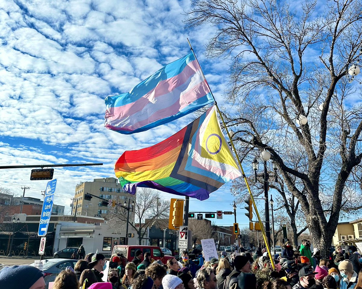 NathanIpYEG's tweet image. Edmonton showed up today. And we will keep showing up for trans and queer kids. #TransRightsAreHumanRights