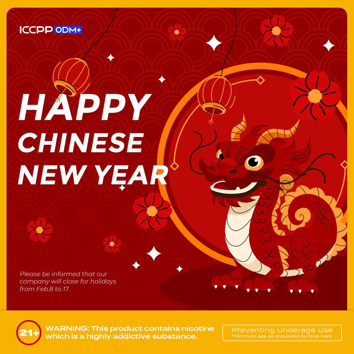 Thank your support and trust for our company &amp; product in this unusual year. 
Looking forward to a New Year filled with more cooperation opportunities from your great team.🥰🥰

#ICCPP #ODMplus #NewYear2024