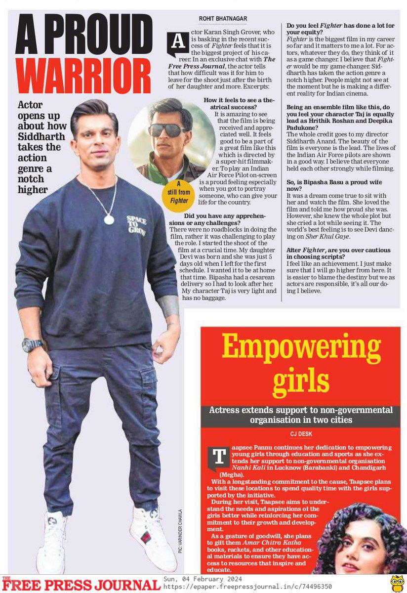 Exclusive: #Fighter Actor @Iamksgofficial Reveals THIS About Wife @bipsluvurself And Daughter #Devi By @justscorpion freepressjournal.in/entertainment/…
