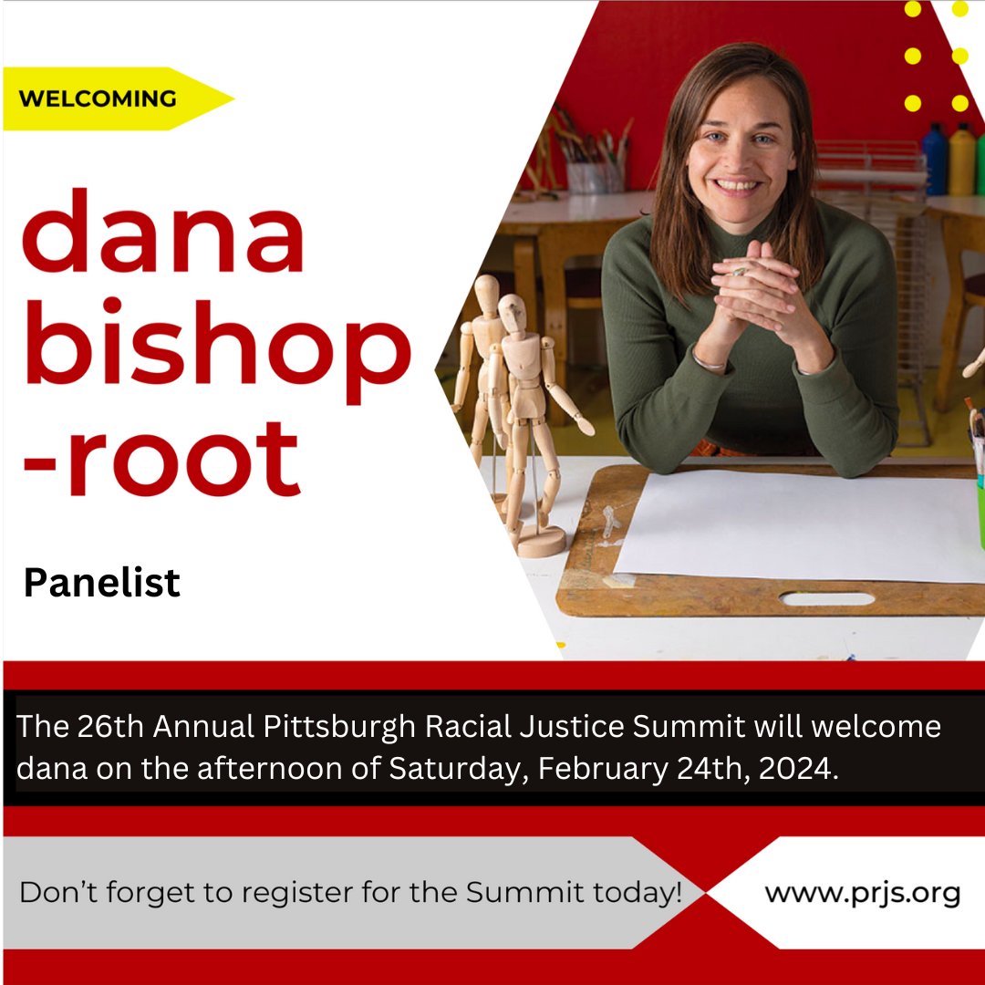 justicepgh's tweet photo. dana bishop-root is one of the panelists at the 26th Annual Pittsburgh Racial Justice Summit on Saturday, February 24th!
Join us live in Zoom to discuss "From Othering to Bridging: Reconnecting for Social Change"
Register now at https://t.co/shOb5rM5fY
#PRJS2024 https://t.co/n8Zsr1ZY3E