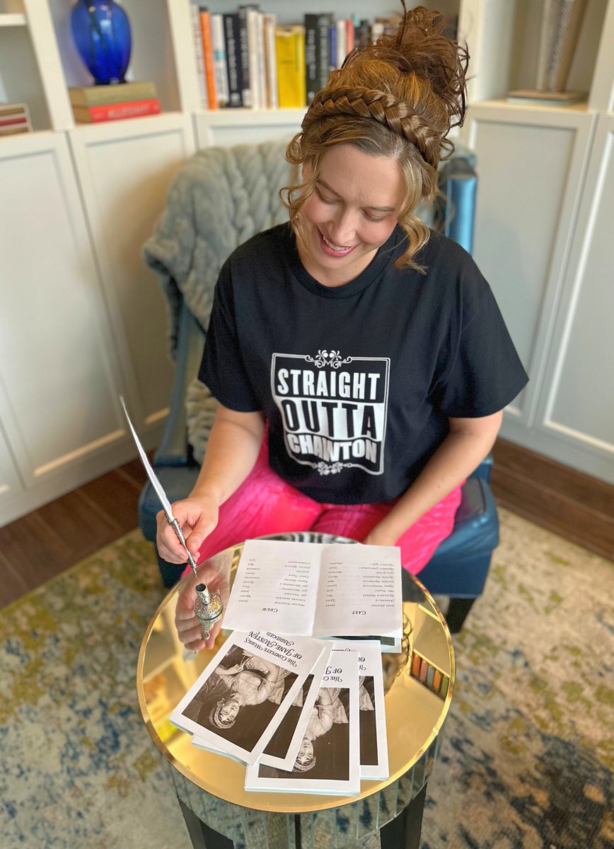 Jenny’s playbill &amp; quill 🪶! #PagingMrDarcy