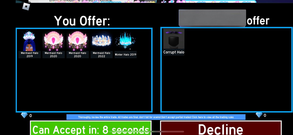 Sxcred_Destiny2's tweet photo. @EmilyTi29525092 @CVibesxx1 @_Shohxb_ Tysm @_Shohxb_ for the trade I went first and they paid 15 k Robux tysm!! https://t.co/1EgEsZySlt