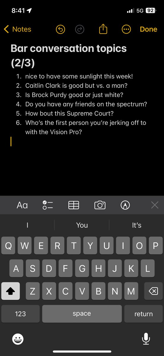 BigBootyJudy618's tweet photo. Bar conversation topics (2/3) https://t.co/TxFniMdy3H