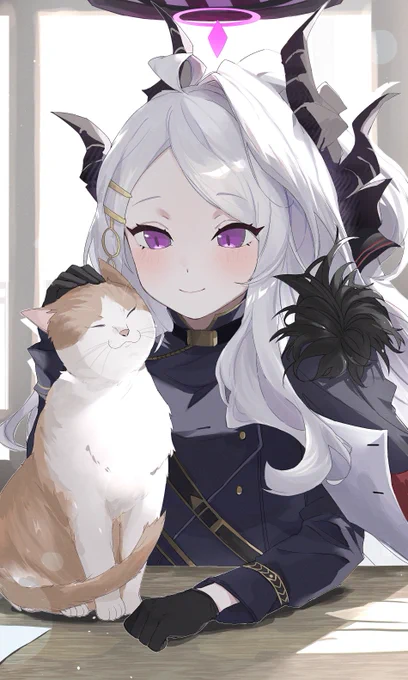 ヒナと猫#ブルアカ #BlueArchive 