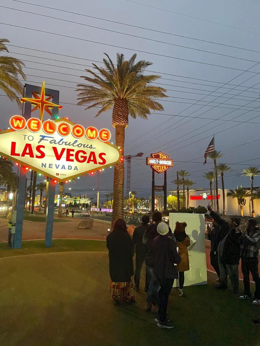 On Thursday, I went down to the Las Vegas sign for the lighting of the sign to celebrate Black History Month.  I spoke with Commissioner Segerblom and Commissioner McCurdy and met so many wonderful people who have nonprofits that are helping in the community.