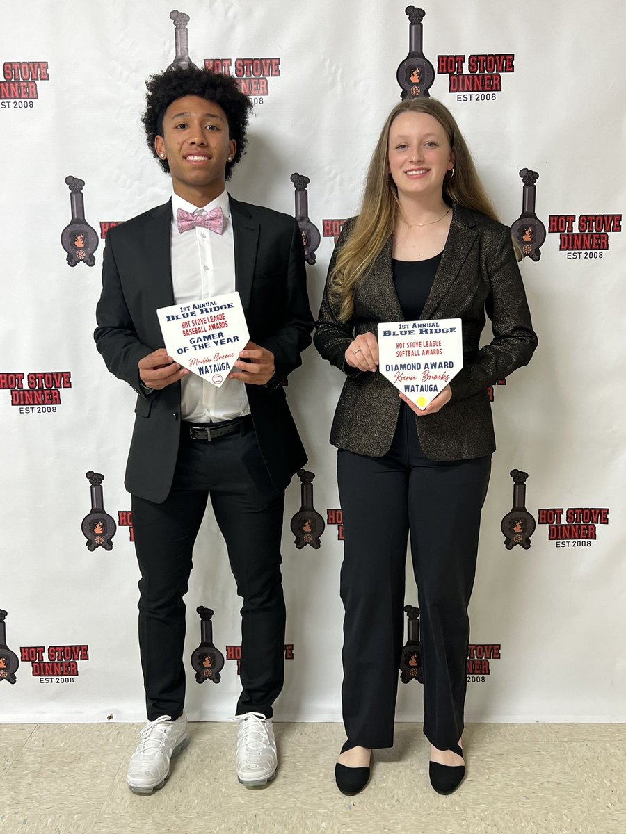 wataugaboosters's tweet photo. Congrats to 
⚾️ MADDOX GREENE for winning the High School Baseball Gamer/110% Player of the Blue Ridge Region Award!  
🥎 KARA BROOKS for winning the High School Softball Blue Ridge Region Golden Glove Award!
@WataugaPioneers @BaseballWatauga @MaddoxGreene https://t.co/8uKirmvlv4