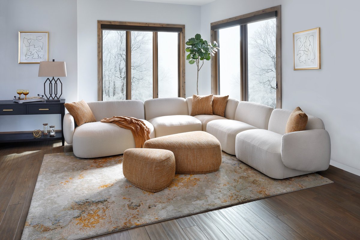 furniturerow's tweet photo. Looking to level up your living room game? The Calista 5 piece sectional and Polaris 4 piece chaise sectional are both $200 off! 🛋️ Shop: https://t.co/3G03HCe6KQ #homedecor #furniture #sale #buymoresavemore https://t.co/cwy2qXatNb