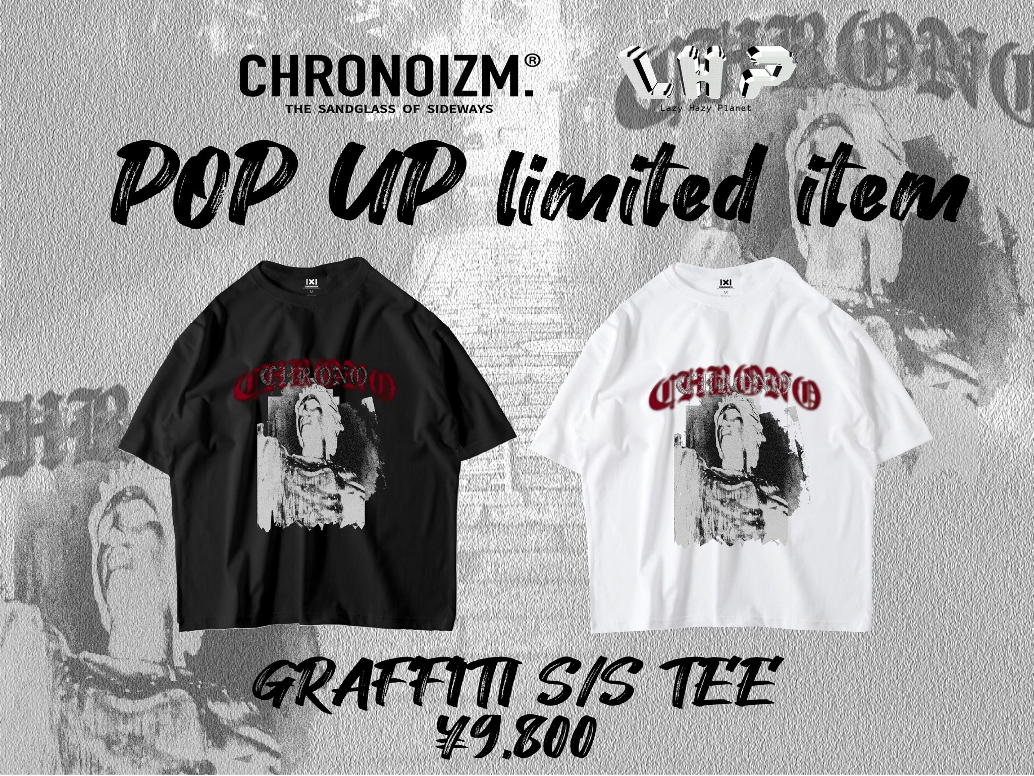 CHRONOIZM ポップアップ Tシャツ M CLOCK