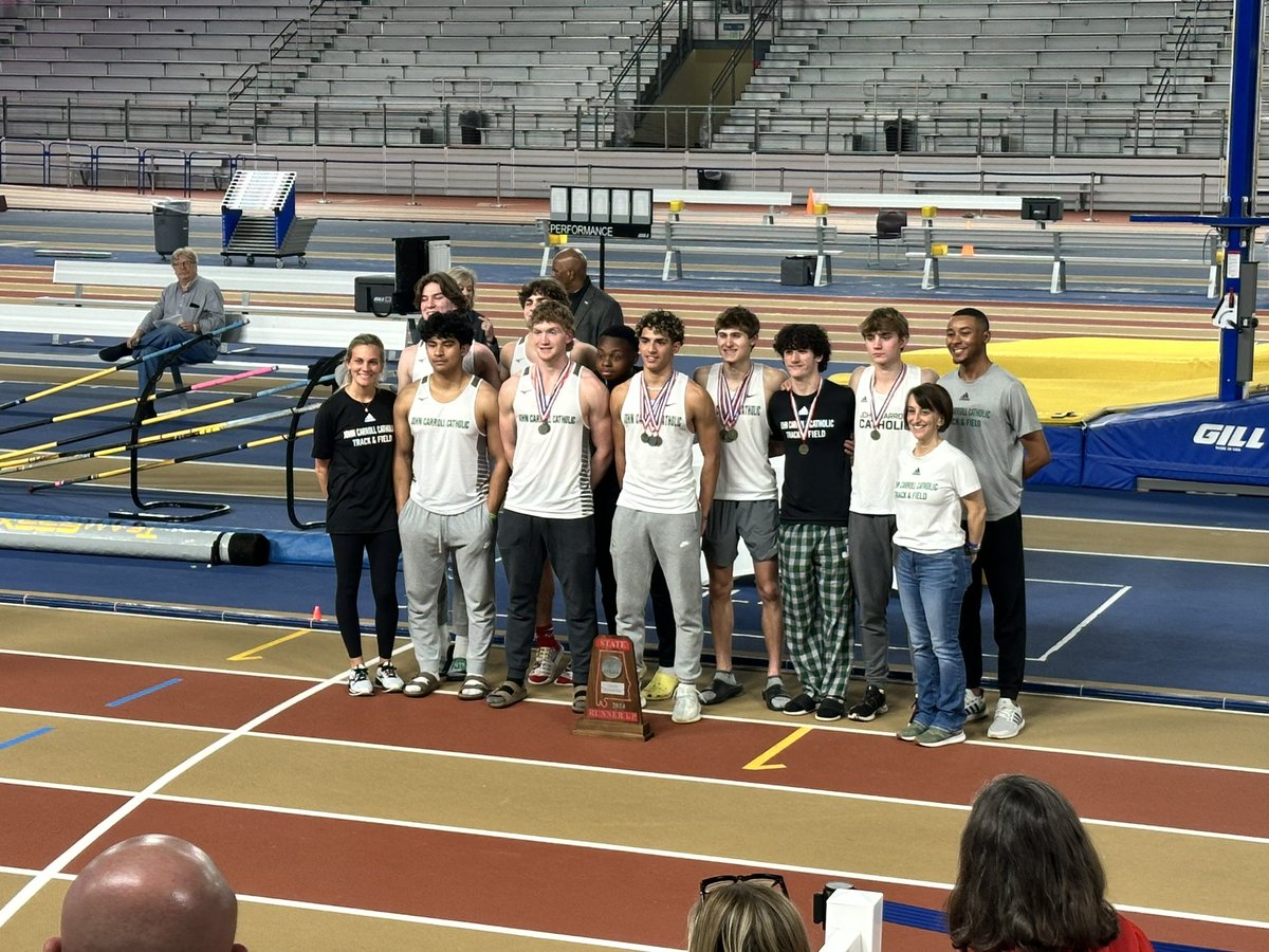 Congratulations to the John Carroll Catholic High School Boys track team for Indoor State Runner Up!! Great job! <a href="/cnap2018/">Angela Napolitano</a> <a href="/Seb_G111/">Sebastian Guerrero</a> #GOCAVS