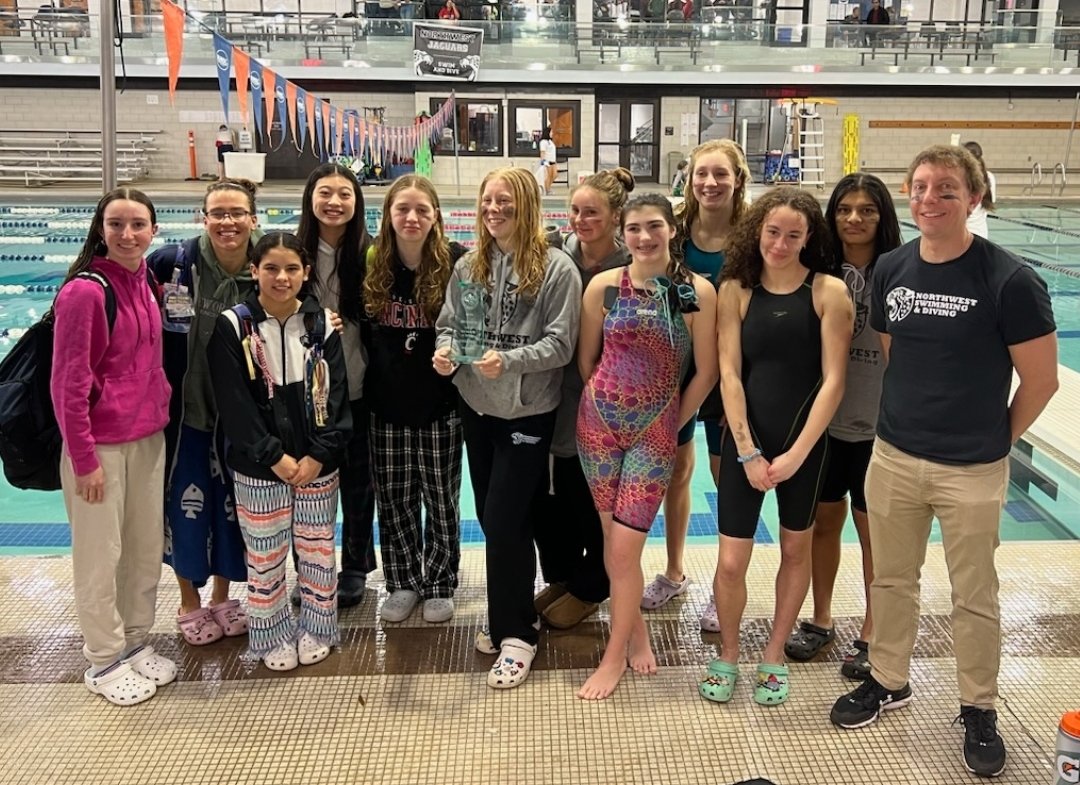 Must be something in the 💧 at Northwest! Congrats to @NWHSCoachK and the Girls' Swim and Dive team for taking home the Div3 🥇 🏆 tonight! What a wonderful way to top off an undefeated season! And our Boys' team finished in 2nd!! #JagPride @NorthwestJags @NWHSBoosters