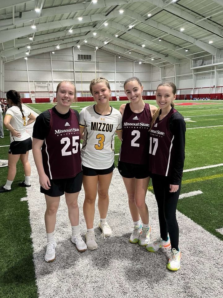 FHCLax's tweet photo. Love seeing past Spartans competing and connecting with each other at tournaments.  Vesters (MO State), Amelung (Mizzou) and Furrow (MO State), at a Lax Tournament in Nebraska! https://t.co/jM4VRx6wsI